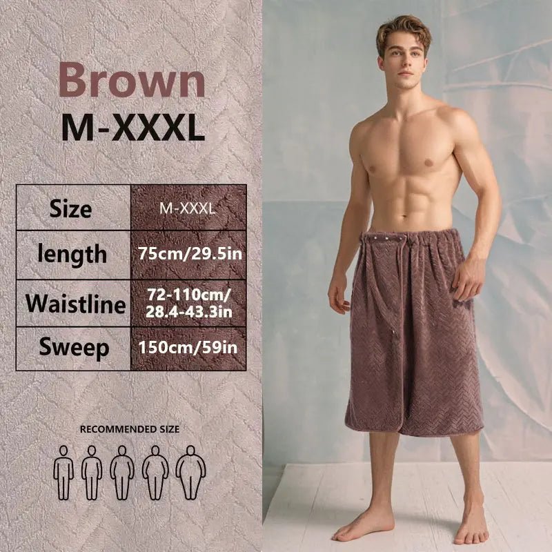 Serviette-jupe de bain pour homme — Grande taille, séchage rapide - Smiles shop