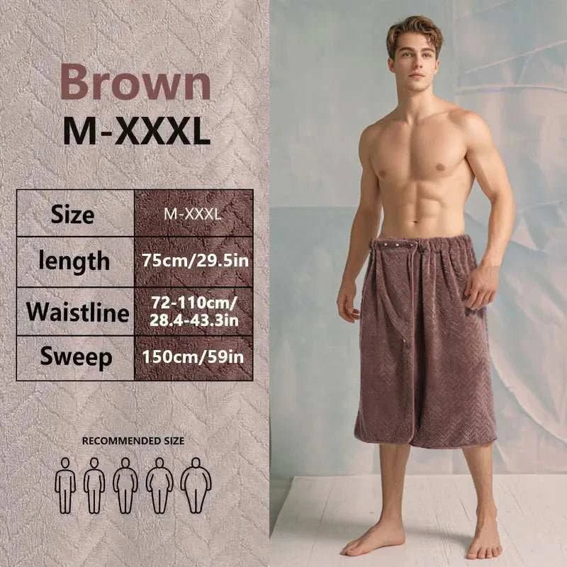 Serviette-jupe de bain pour homme — Grande taille, séchage rapide - Smiles shop