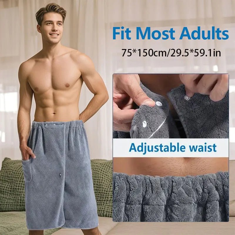 Serviette-jupe de bain pour homme — Grande taille, séchage rapide - Smiles shop