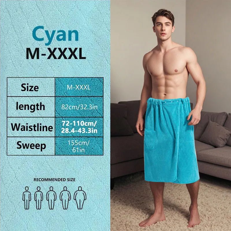 Serviette-jupe de bain pour homme — Grande taille, séchage rapide - Smiles shop