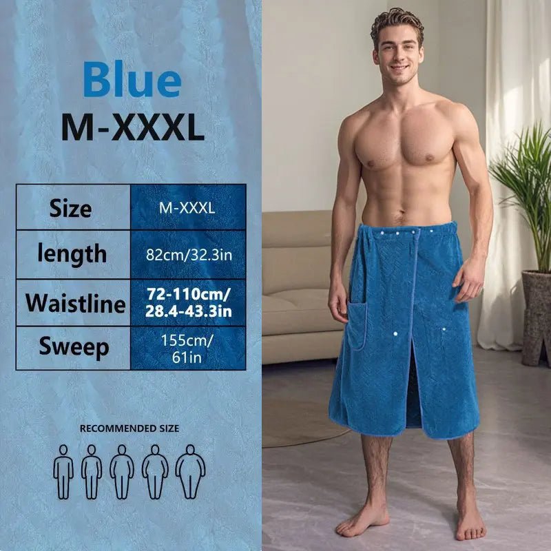 Serviette-jupe de bain pour homme — Grande taille, séchage rapide - Smiles shop