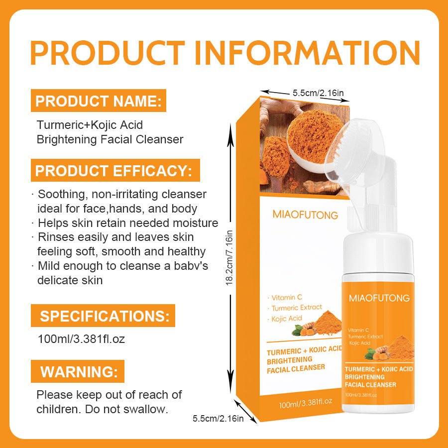 Set Nettoyant Visage Curcuma & Acide Kojique – Contrôle Sébum & Anti-Taches - Smiles shop