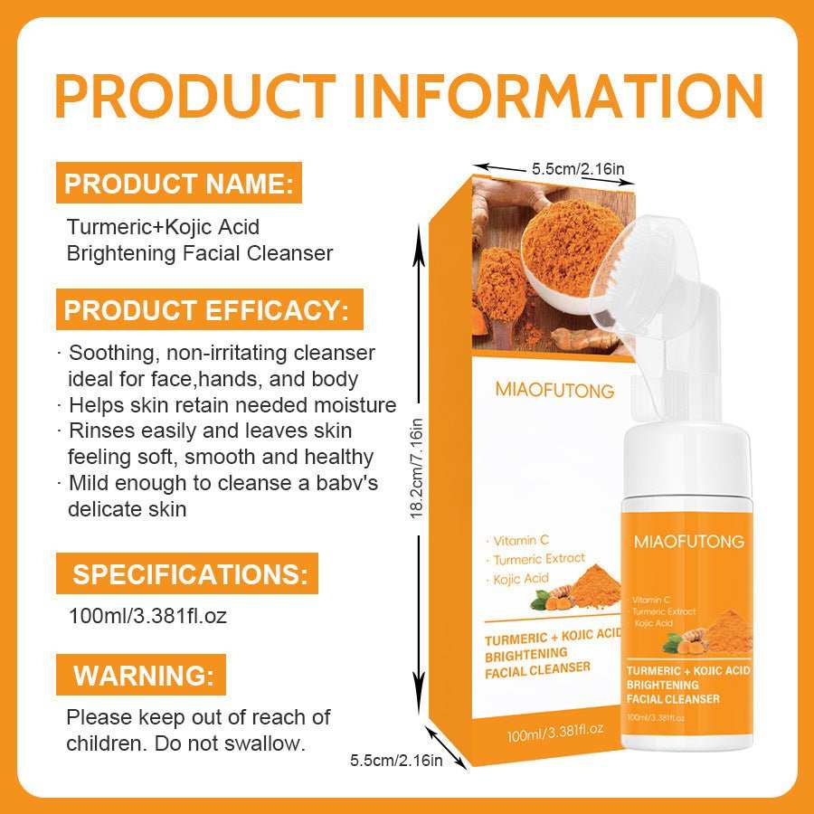 Set Nettoyant Visage Curcuma & Acide Kojique – Contrôle Sébum & Anti-Taches - Smiles shop