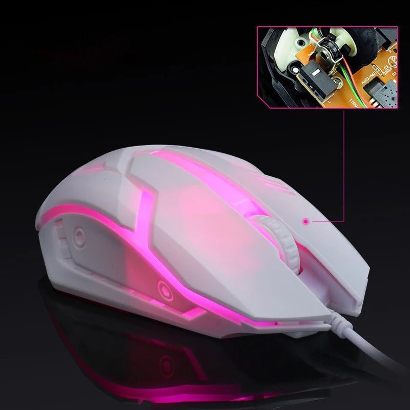 Souris Gaming Filaire USB – Rétroéclairage LED, 1200 DPI, Compatible PC & Laptop - Smiles shop