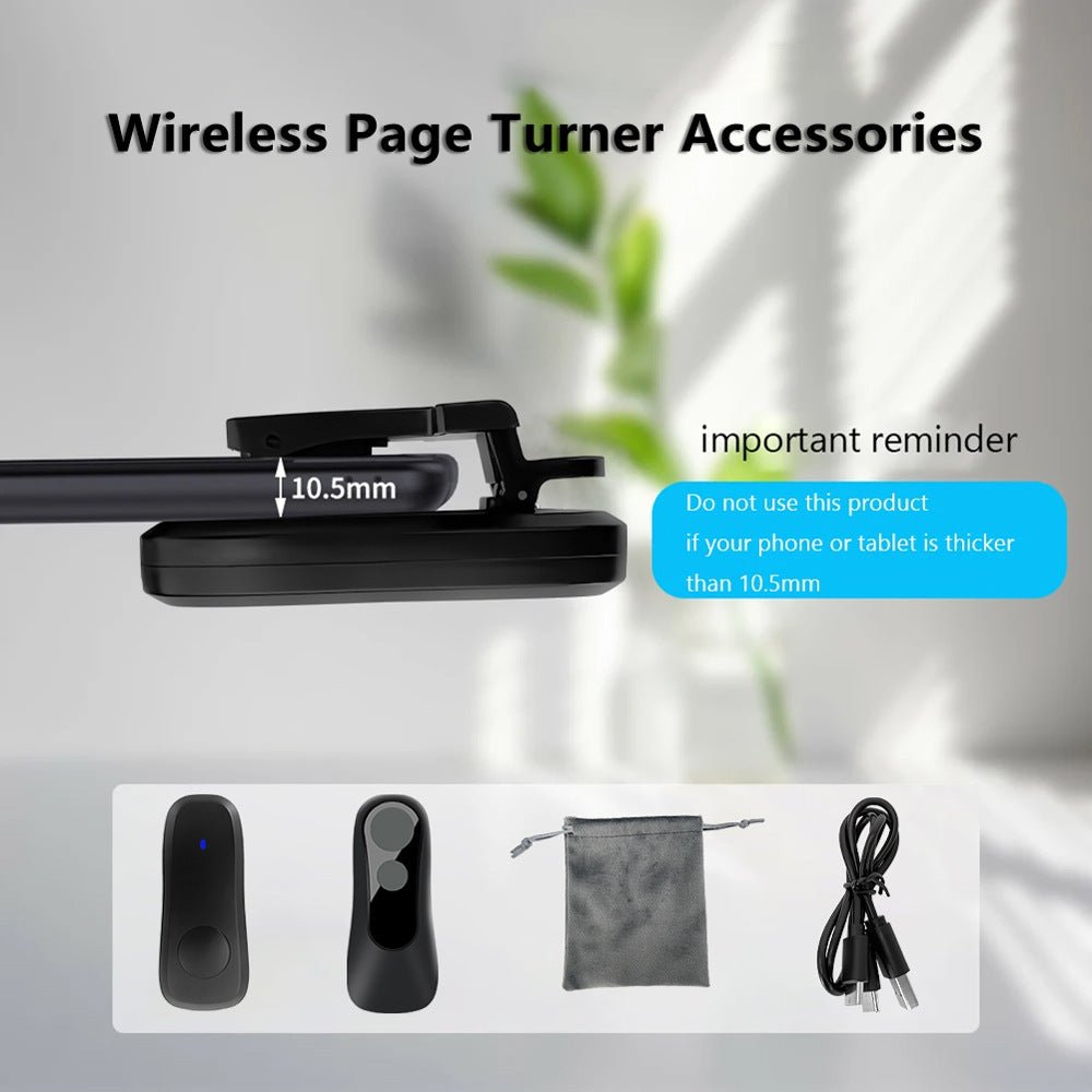 Tourne-Page Bluetooth Sans Fil – Liseuse, Tablette & Déclencheur Selfie - Smiles shop