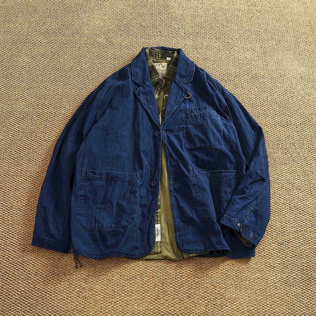 Veste en Jean Homme 100% Coton – Style Américain Rétro, Coupe Loose & High Street - Smiles shop