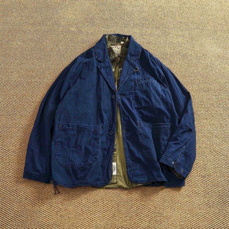 Veste en Jean Homme 100% Coton – Style Américain Rétro, Coupe Loose & High Street - Smiles shop