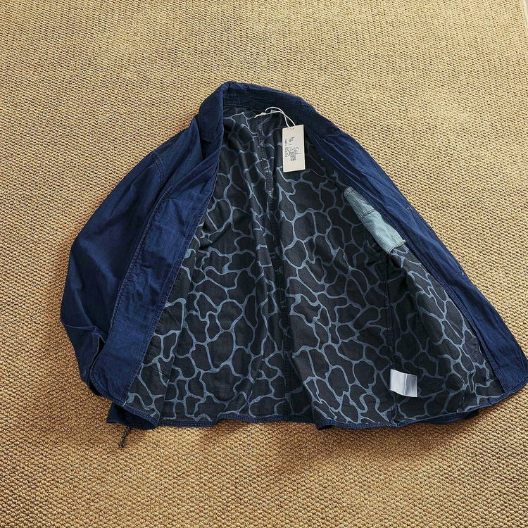 Veste en Jean Homme 100% Coton – Style Américain Rétro, Coupe Loose & High Street - Smiles shop