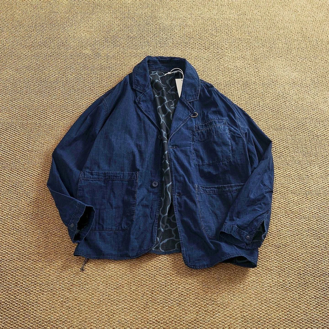 Veste en Jean Homme 100% Coton – Style Américain Rétro, Coupe Loose & High Street - Smiles shop