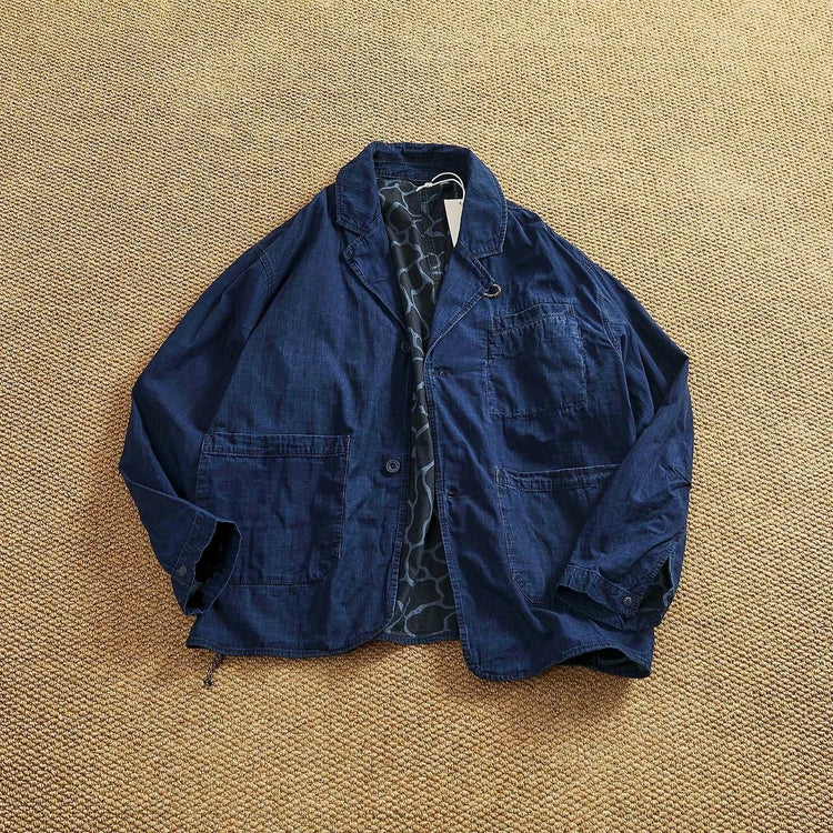 Veste en Jean Homme 100% Coton – Style Américain Rétro, Coupe Loose & High Street - Smiles shop