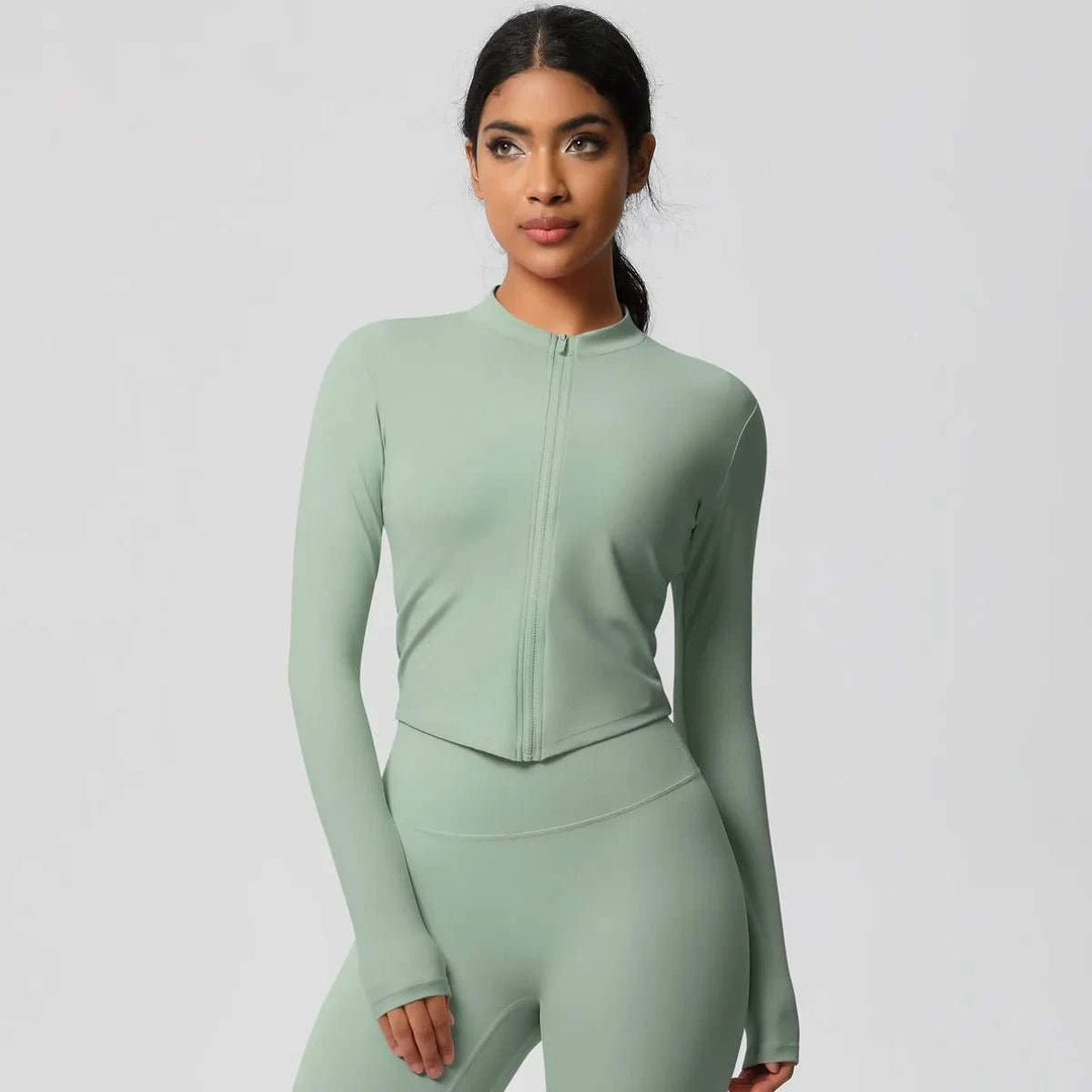 Veste Yoga Femme Sans Couture – Séchage Rapide & Stretch 4 Directions - Smiles shop
