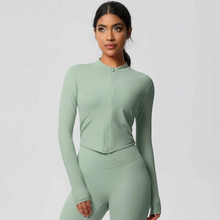 Veste Yoga Femme Sans Couture – Séchage Rapide & Stretch 4 Directions - Smiles shop