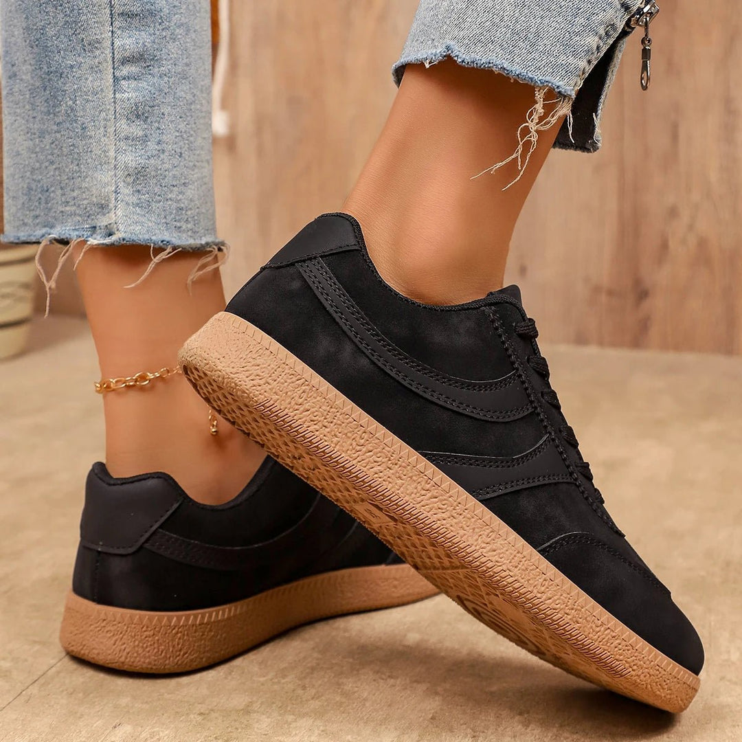 Women's Retro Platform Sneakers – Non-Slip Thick Sole | Brown - Smiles shop