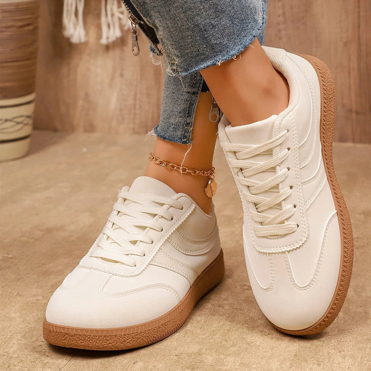 Women's Retro Platform Sneakers – Non-Slip Thick Sole | Brown - Smiles shop