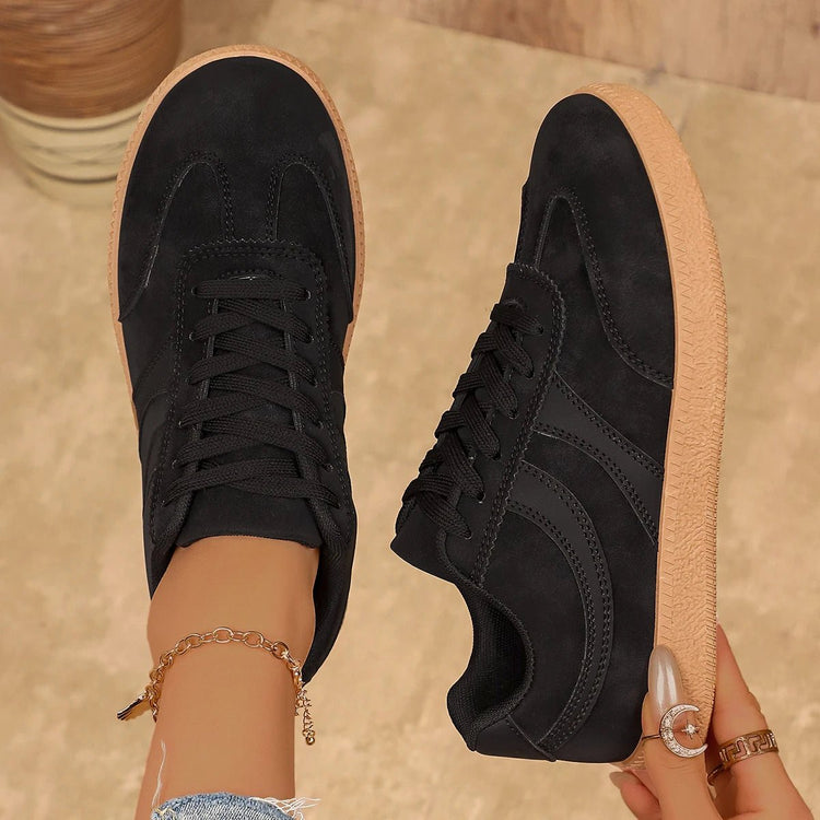 Women's Retro Platform Sneakers – Non-Slip Thick Sole | Brown - Smiles shop