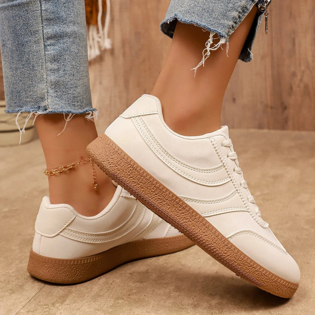 Women's Retro Platform Sneakers – Non-Slip Thick Sole | Brown - Smiles shop