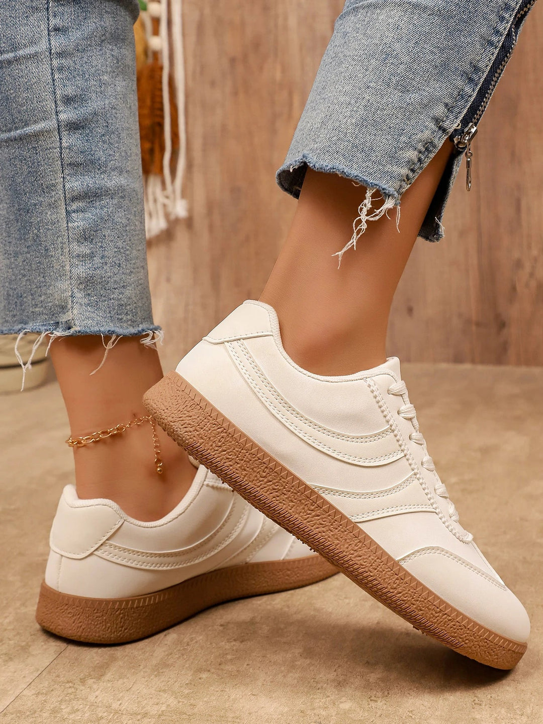 Women's Retro Platform Sneakers – Non-Slip Thick Sole | Brown - Smiles shop
