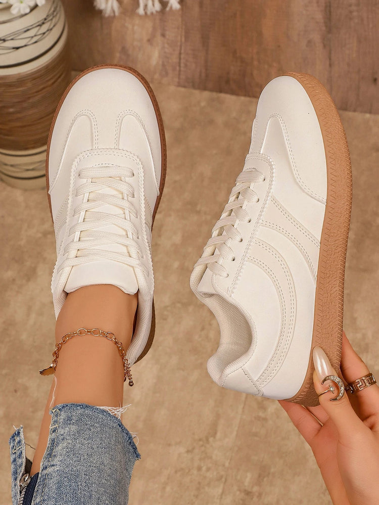 Women's Retro Platform Sneakers – Non-Slip Thick Sole | Brown - Smiles shop