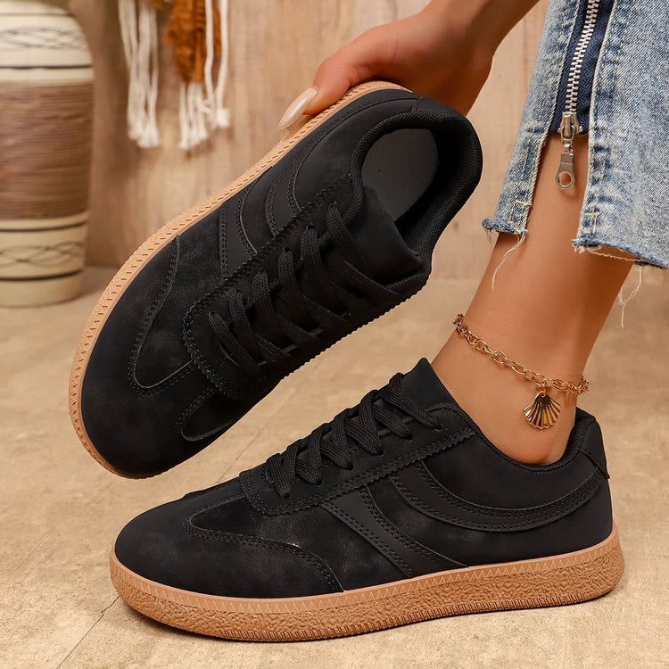 Women's Retro Platform Sneakers – Non-Slip Thick Sole | Brown - Smiles shop
