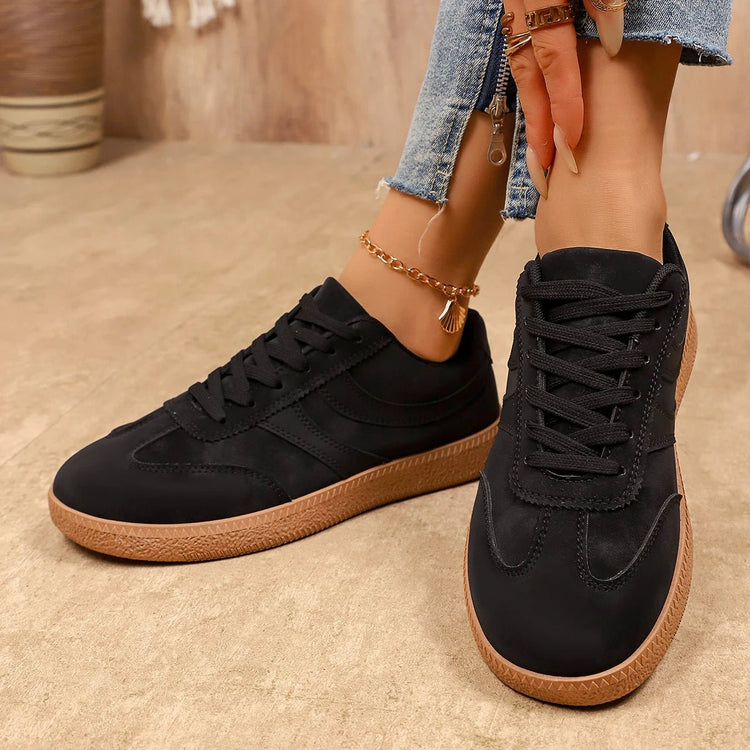 Women's Retro Platform Sneakers – Non-Slip Thick Sole | Brown - Smiles shop